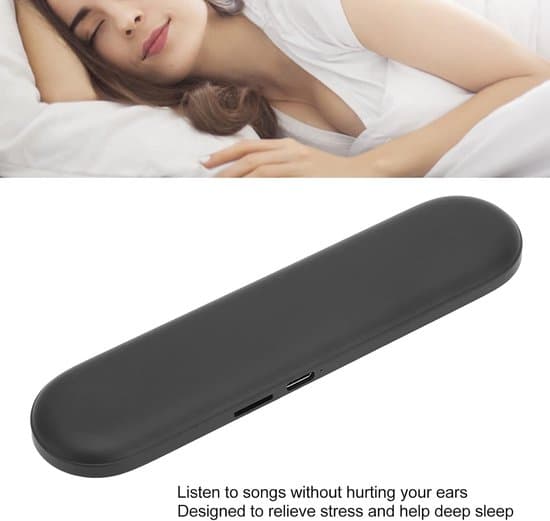 Pudehøjttaler Knogleledning med timerfunktion stereobas Søvnhøjttaler til søvnlyde meditation Bluetooth-hovedtelefoner dyb søvn sort