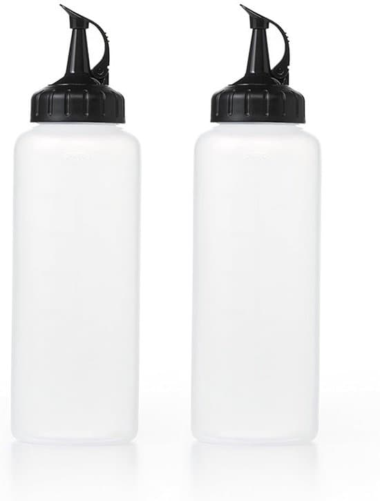 Koristeellinen pehmeä pullo – kastikepullo – kirkas/harmaa 350 ml
