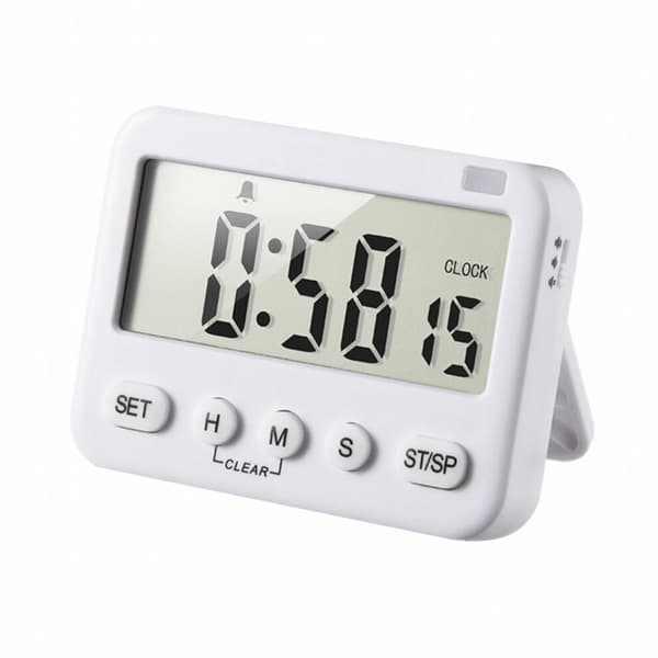 Köksklocka med stor LCD-skärm