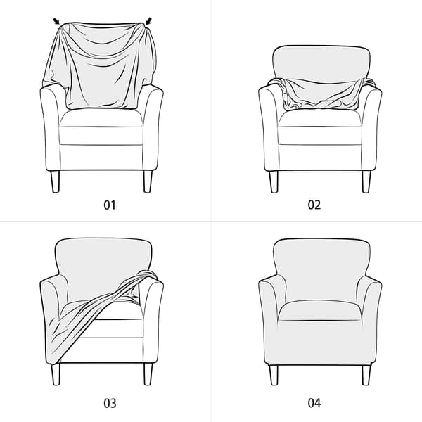 Högelastiskt Jacquard Fåtölj- & Sofföverdrag, Kattvänligt Möbelskydd (Grå)