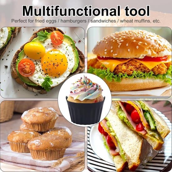 4-delt silikone non-stick muffin- og airfryer cupcakeform sæt