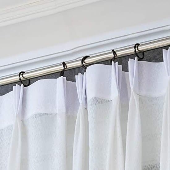 30-pak 32 mm indvendig diameter robuste sorte metalgardinringe