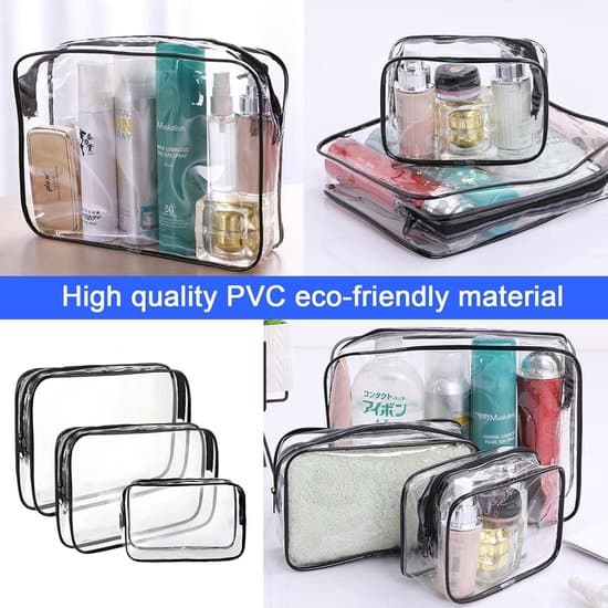 4-pack resenecessär/kosmetikväska set - Transparent