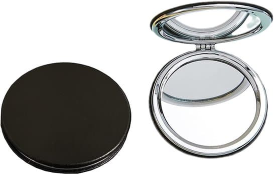 Makeupspejl - Dobbeltsidet håndtaskespejl - 8 cm i diameter