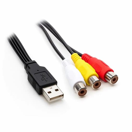 USB til RCA-kabel, RCA-kabel, USB 2.0-stik til 3 RCA-porte, AV-interface, 150 cm