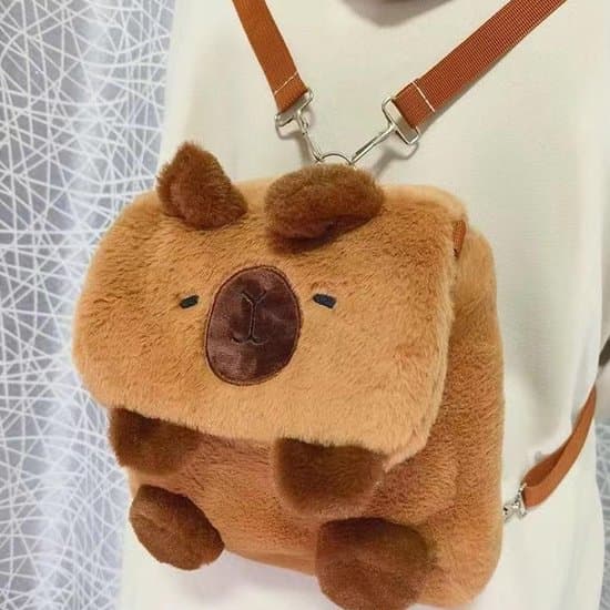 Axelväska - Ryggsäck - Damryggsäck med kapybara