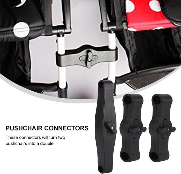Barnvagnsaccessoarer, dubbelvagnskoppling, säkerhetskrok för barnvagnskoppling, bärbar säkerhetskrok, säkerhetsspänne, 3-pack