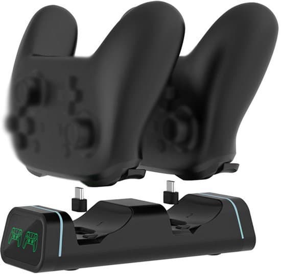 PS5/Switch Pro/Xbox Controller Opladerstander - Sort