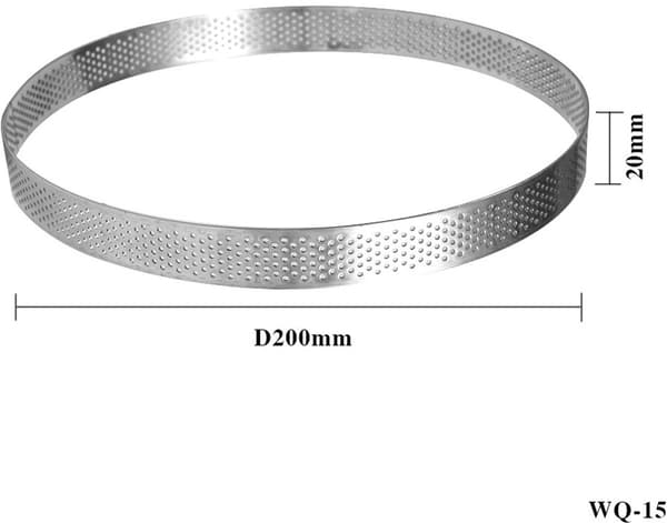 Utskurna kakringar - 3-pack - Utskurna kakringar - Rostfritt stål - Diameter 20 cm - Höjd 2 cm - Silver