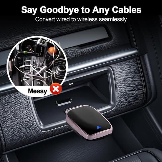 Langaton CarPlay-sovitin, plug and play USB-dongle, iOS 12+