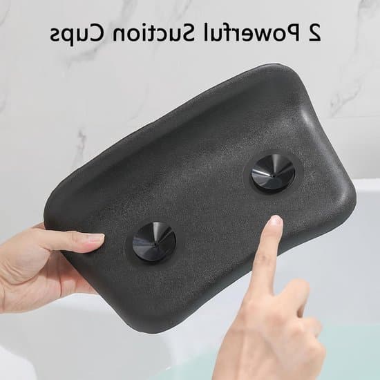 3D Ergonomisk Sugekop Badehalspude - Sort