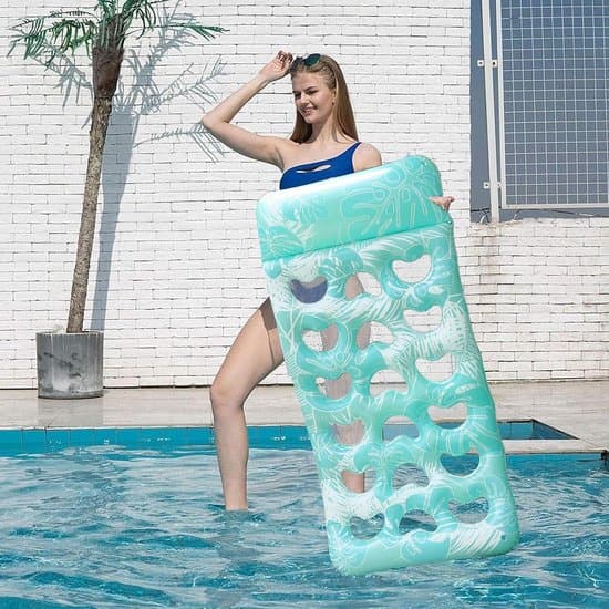 Uppblåsbar poolstol, solstol, 165x85 cm, grön