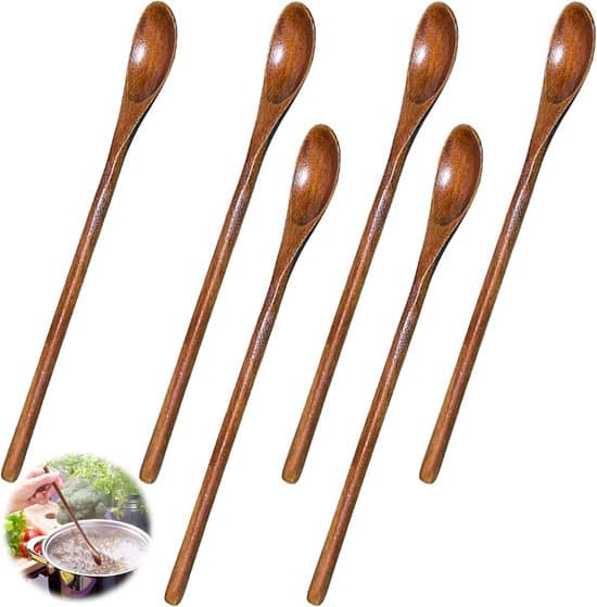 Träskedar Set - Miljövänligt - Set om 6 - 20 cm