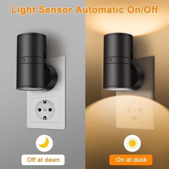 2-pack moderna dimbara LED-nattlampor med rörelsesensor (vit, varmvitt ljus).