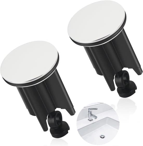 2-pak universelle vask- og bidet-afløbspropper