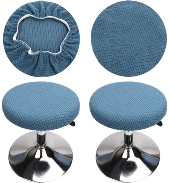 Rund pallöverdrag - 2-pack - Blå - 30-40 cm