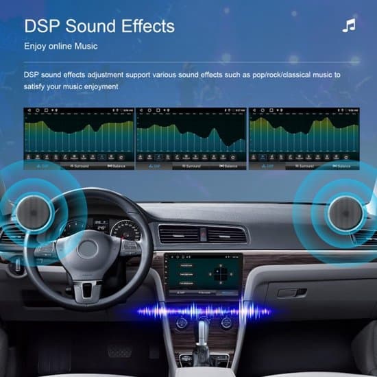 2-i-1 trådlös CarPlay och Android Auto kompatibel med iOS/Android-system, 2 GB RAM + 32 GB lagring, Android 13 och senare, stöder MirrorLink.