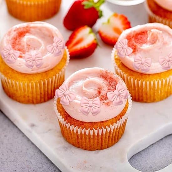 20-delars rosa cupcake- och festdekorationsrosettset