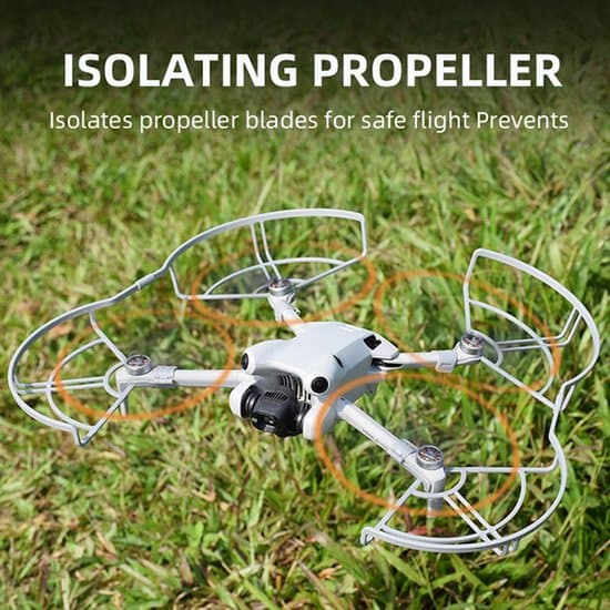 Propellerskyddsring - Stötdämpande dyna - Grå - Dronskyddsfodral - För Mini 4 Pro - Inkluderar 4