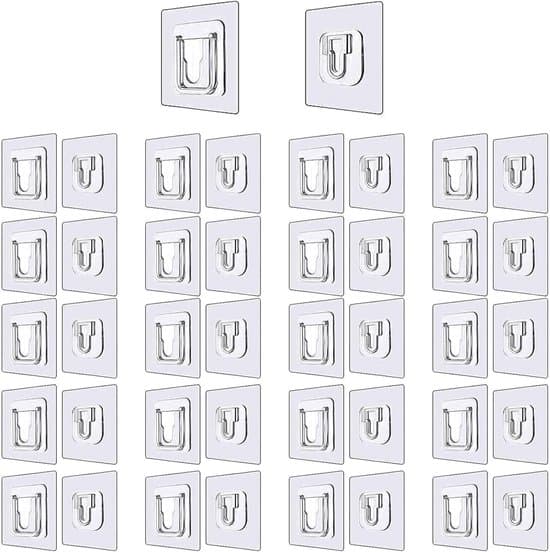 Tavelramskrokar - Tavelramsstativ - 20-pack - Krokar - Standardstativ - Transparent