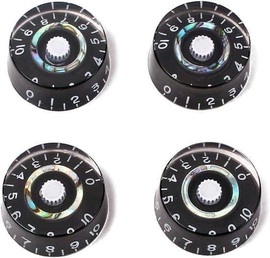 Gitarrkontrollrattar - Elgitarr - Tonvolymkontrollratt - 4-pack (Svart)
