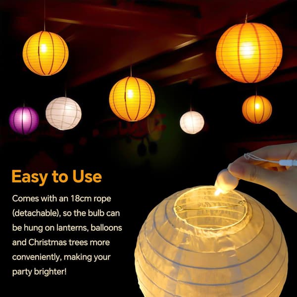 15 mini-LED-paperilyhtyä, LED-ilmapallovalot