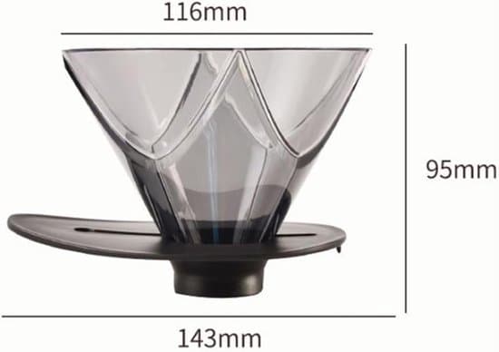 Bærbart genanvendeligt kaffefilter og holder i rustfrit stål til pour-over
