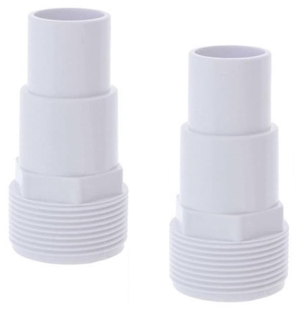 Poolslangeadaptere (5-delt sæt) – til tilslutning af 32/38 mm til 1,5 tommer slanger, hvid
