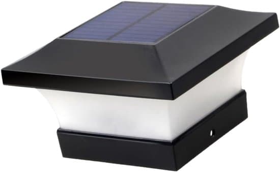LED Solar Havelampe - Sort - Vandtæt