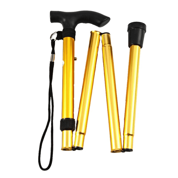 Trekkingstave, campingstave, vandrestave, foldbare vandrestave, guld