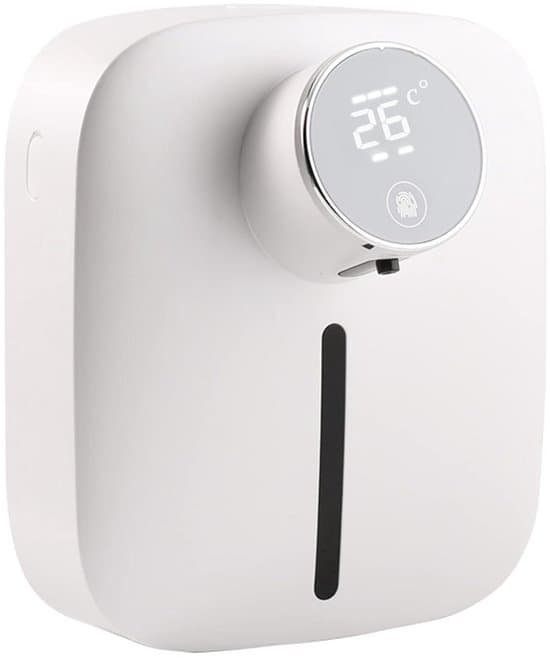 Automatisk sæbedispenser - Sæbedispenser med sensor - LED Digitalt display - USB-C genopladelig - 320 ml - Hvid (skum)