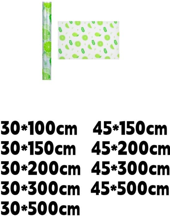 Tryckt EVA-skåpsmatta (30x200cm) – Vattentät, Oljetät Hyll-, Låd- och Kylskåpsfoder