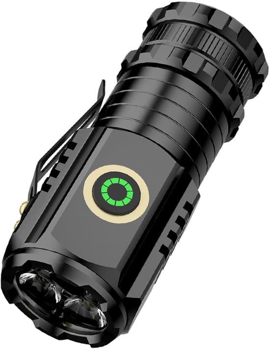 Erittäin tehokas taskulamppu - 2000 lumenia, USB, 5 tilaa, IPX6
