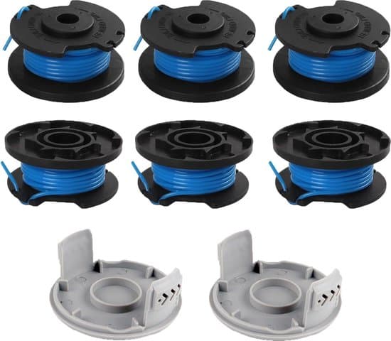 6-pack ersättningsspolar för Ryobi 18V/24V/40V - Med lock