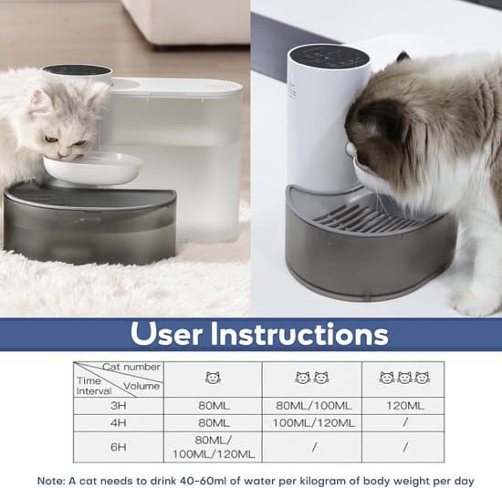 Trådløs kattefontæne 3L – Lydløs, timer, vandmængde, til kat/hund