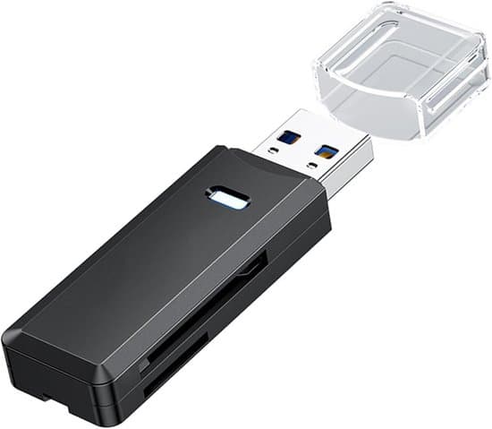 USB 3.0 kortlæser – 2-i-1 høj hastighed, SD/Micro SD/TF/SDHC/SDXC/MMC, sort, Windows/OS