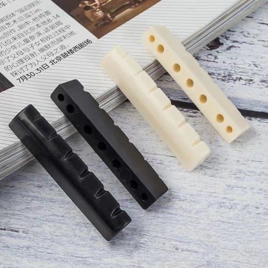 Gitarrstallben och sadel - 4-delars 43 mm oblekt benset för 6-strängad