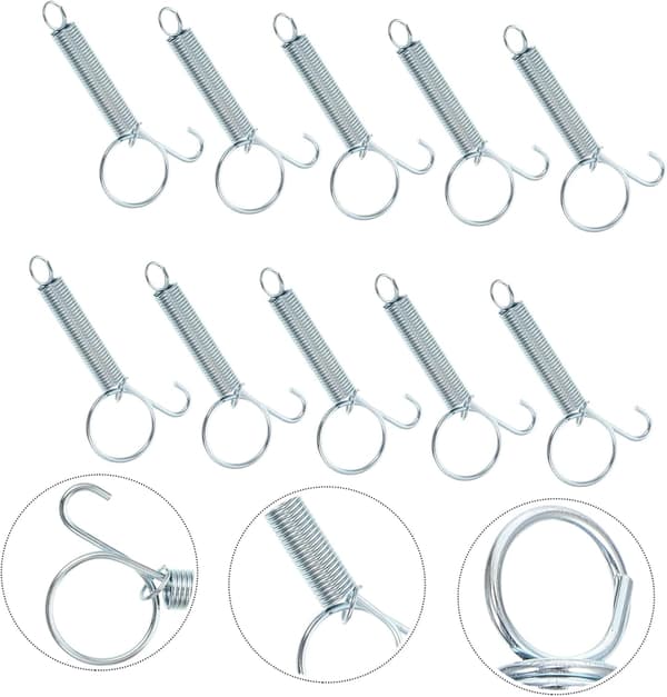 10-delade burdörrsfjäderkrokar 7.5*2 (cm) - Silver