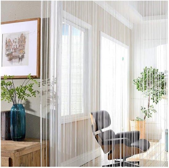 1x2m Hvid Perlefluegardin