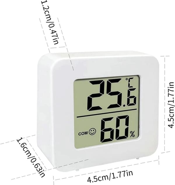 4-delad inomhustermometer, digital rumstermometer, smart LCD-hygrometer