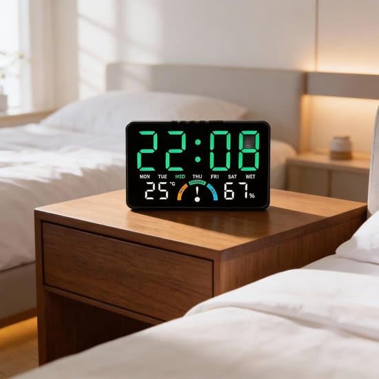 Multifunktionell LED-klocka - Digital väckarklocka - Smart klocka - Komfortövervakning - Stor digital display