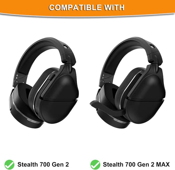 Erstatningsørepuder til Turtle Beach Stealth 700 Gen 2 trådløst gaming-headset (sort - 1 par)