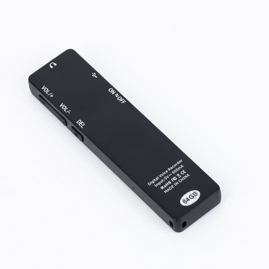 Digital dikteringsenhed 64GB – Stemmeaktiveret, bærbar, med display, til interview/undervisning/møde