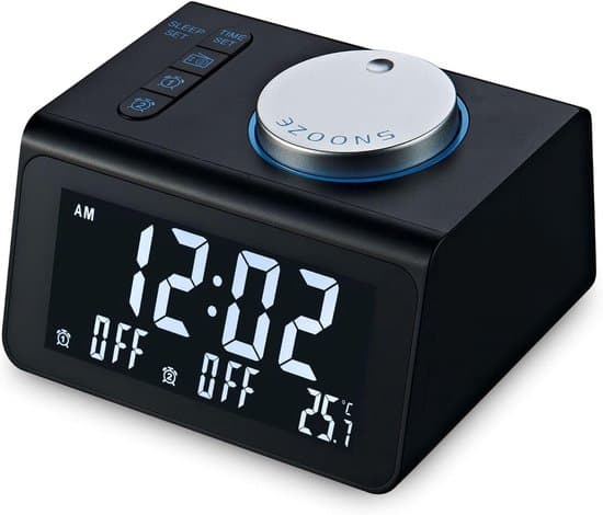 Digital Radio Vækkeur, dæmpbart til børn og voksne, Sort