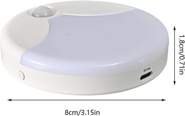 2-pack batteridrivna rörelsesensor magnetiska LED-skåpsnattlampor