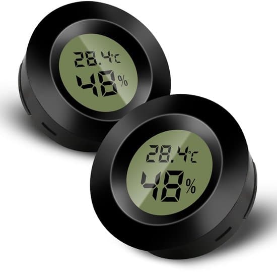 Termometer - Digital Termometer - Mini Digital Inomhustermometer - LCD Digital Hygrometer - Hemtemperatur- och Luftfuktighetsmätare - Svart - 2-pack