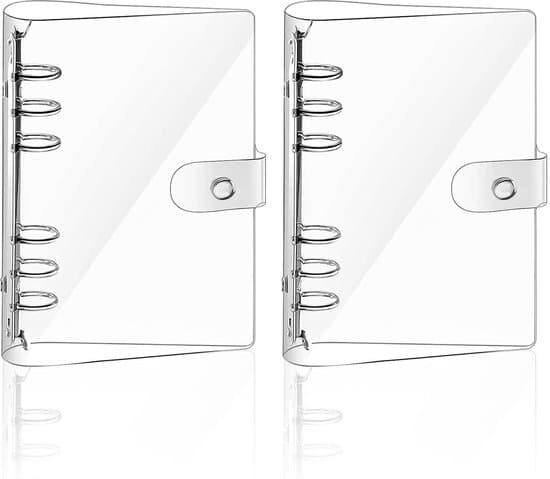 - 2-pack A6 pärmfickor - Transparenta vattentäta pärmfickor med tryckknappar