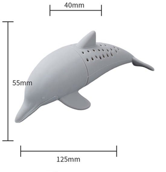 2-pak delfinformede silikone-tefiltre til løs te - blå/pink