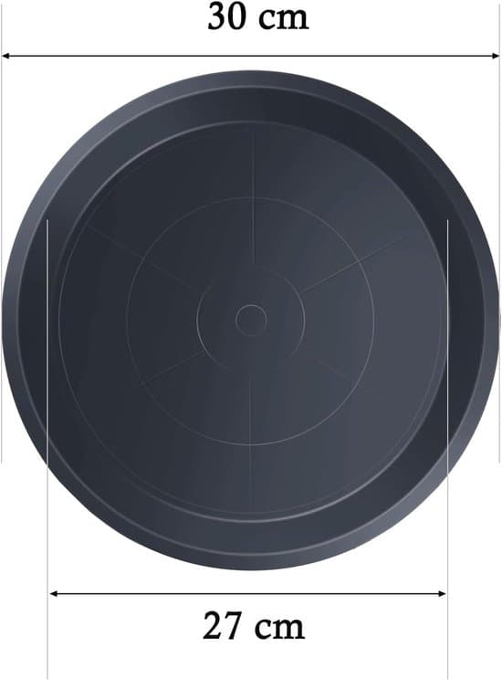 Planteunderfad - Plastbakke - 5 Sorte Urtepotter - 30cm - Velegnet til Urtepotter