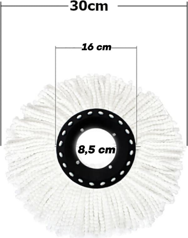 5-pack mikrofiber mopphuvuden (vit)